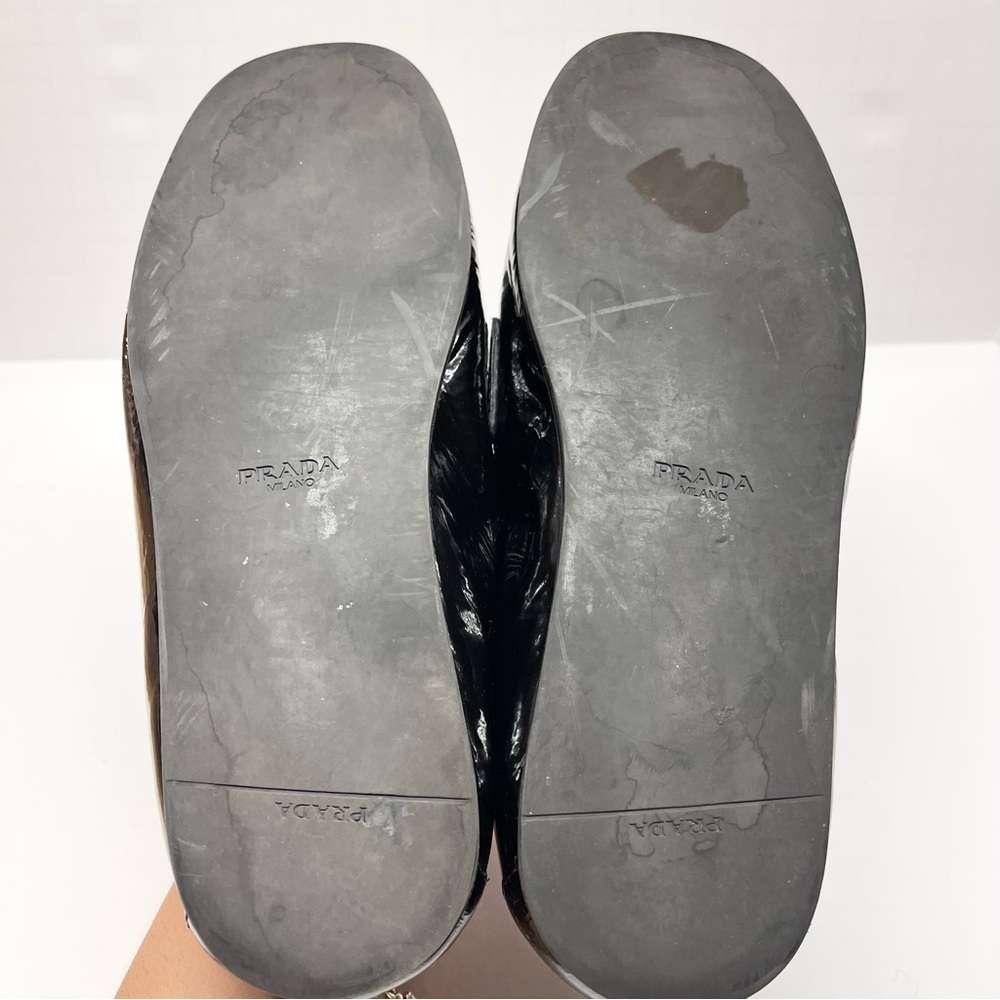 Prada Patent Leather Loafers Black Women’s Size 37 - Picture 8 of 10